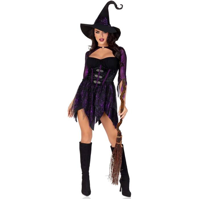 Костюм відьми Leg Avenue Mystical Witch XL, сукня, капелюх