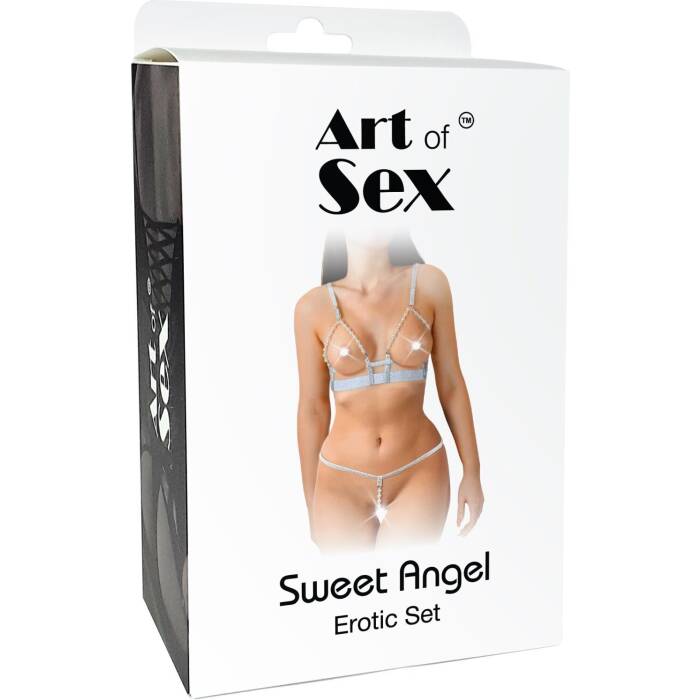 Набір сексуальної білизни Art of Sex - Sweet Angel, розмір L-2XL, колір білий