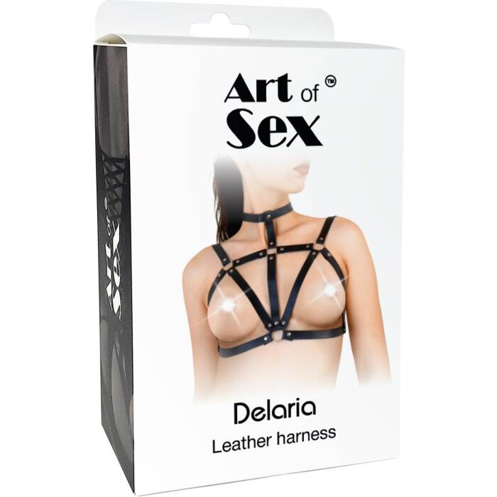 Портупея жіноча Art of Sex - Delaria Leather harness, Чорна L-2XL