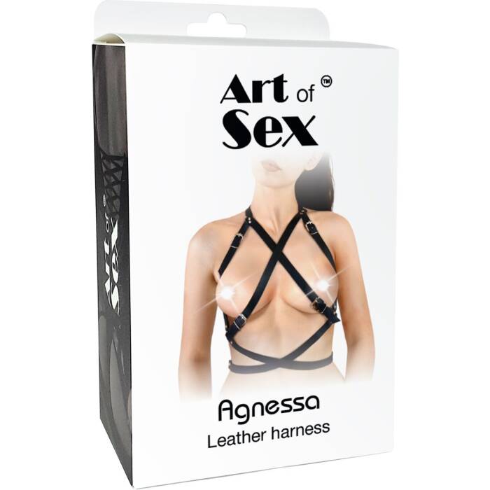 Портупея жіноча Art of Sex - Agnessa Leather harness, Чорний L-2XL