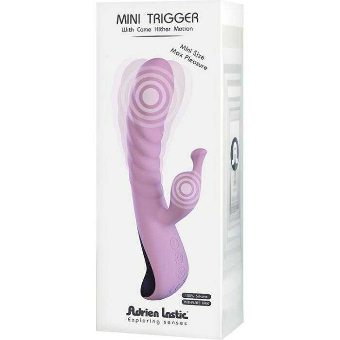 Вібратор Adrien Lastic Mini Trigger з масажними рухами стовбура