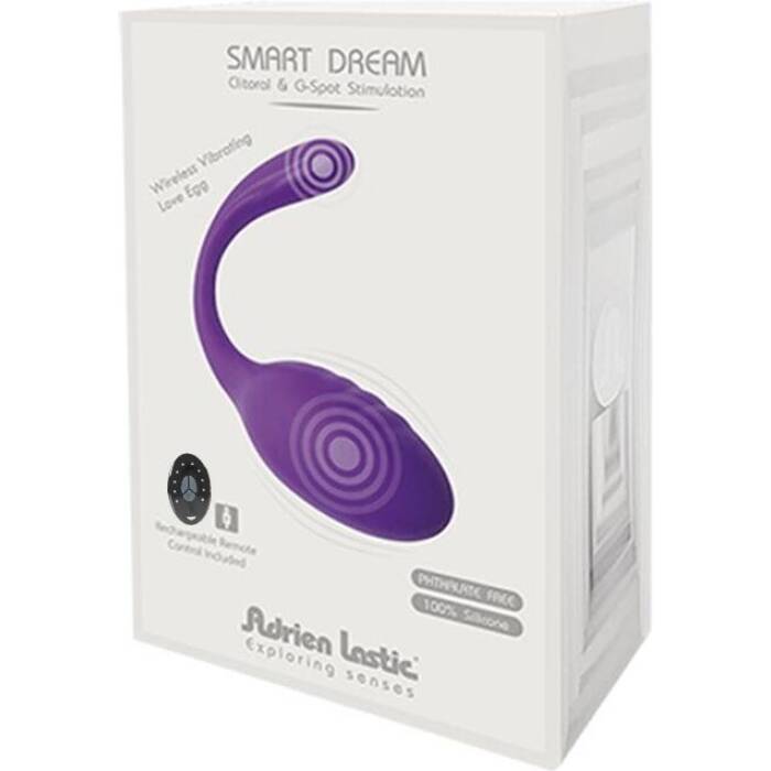 Віброяйце зі стимулятором клітора Adrien Lastic Smart Dream II з пультом LRS, можна під одяг