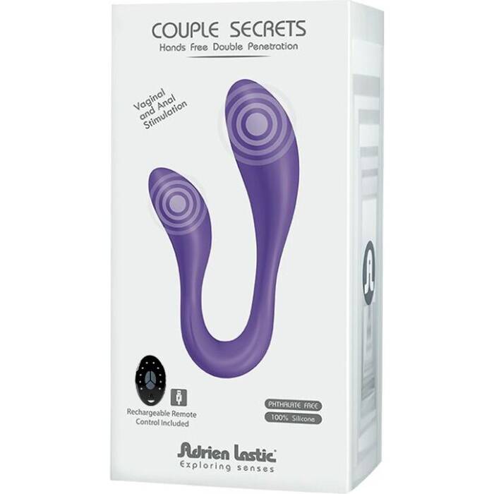 Вібратор для пар Adrien Lastic Couple Secrets II з пультом LRS, два мотори, універсальний