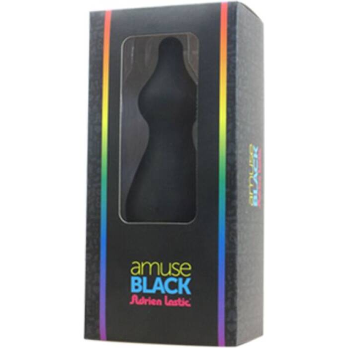 Анальна пробка Adrien Lastic Amuse Big Black (L) з двома переходами, макс. діаметр 4,4 см