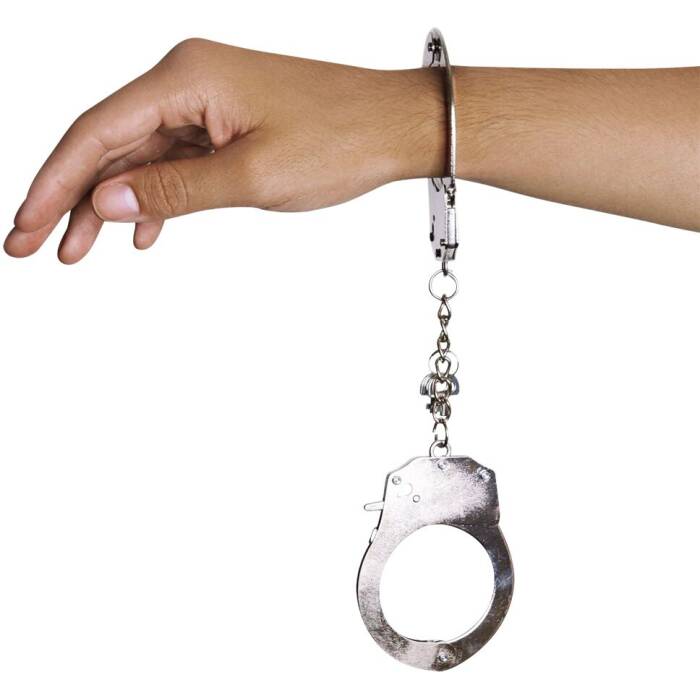 Наручники металеві Adrien Lastic Handcuffs Metallic (поліцейські)