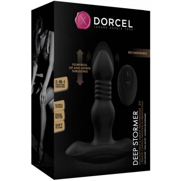 Анальна пробка з вібрацією та пульсацією Dorcel DEEP STORMER