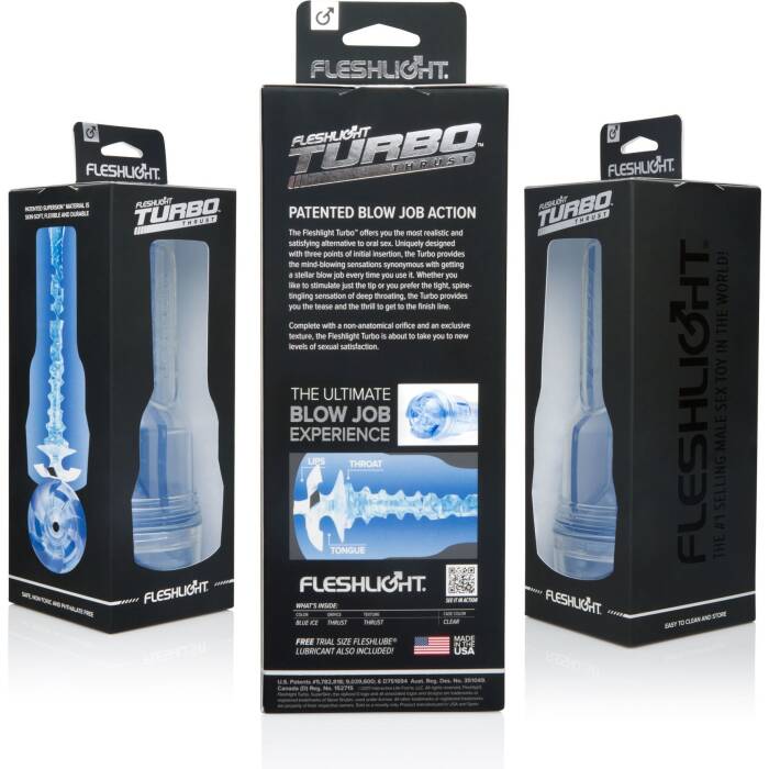 Мастурбатор Fleshlight Turbo Thrust Blue Ice (імітатор мінету)