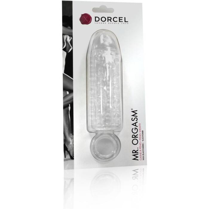 Насадка на член Dorcel Mr. Orgasm з кільцем для мошонки, ультрастимулювальний рельєф