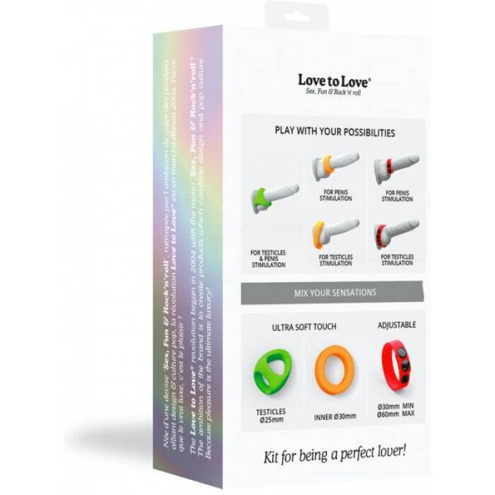 Набір яскравих ерекційних кілець Love to Love NEON RING KIT