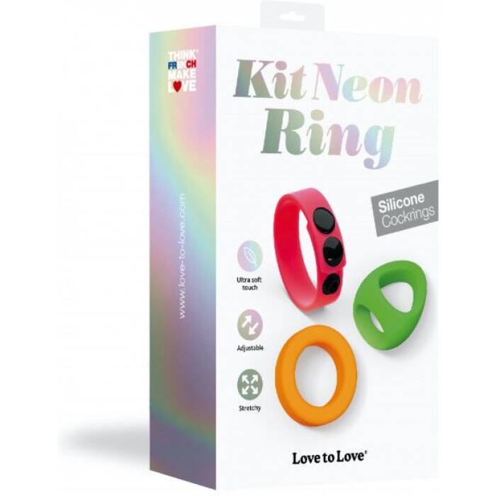 Набір яскравих ерекційних кілець Love to Love NEON RING KIT