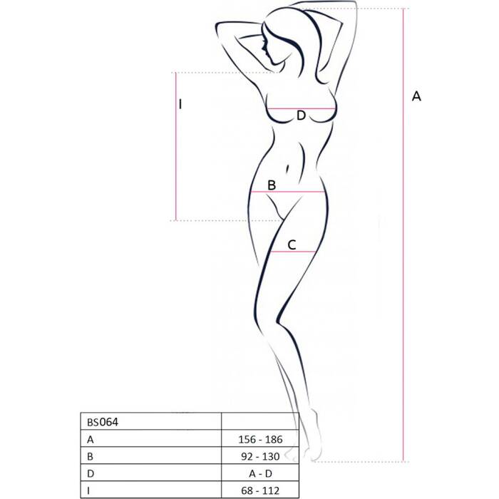 Бодістокінг Passion BS064 One Size, Red, боді, закрите плече, відкритий доступ