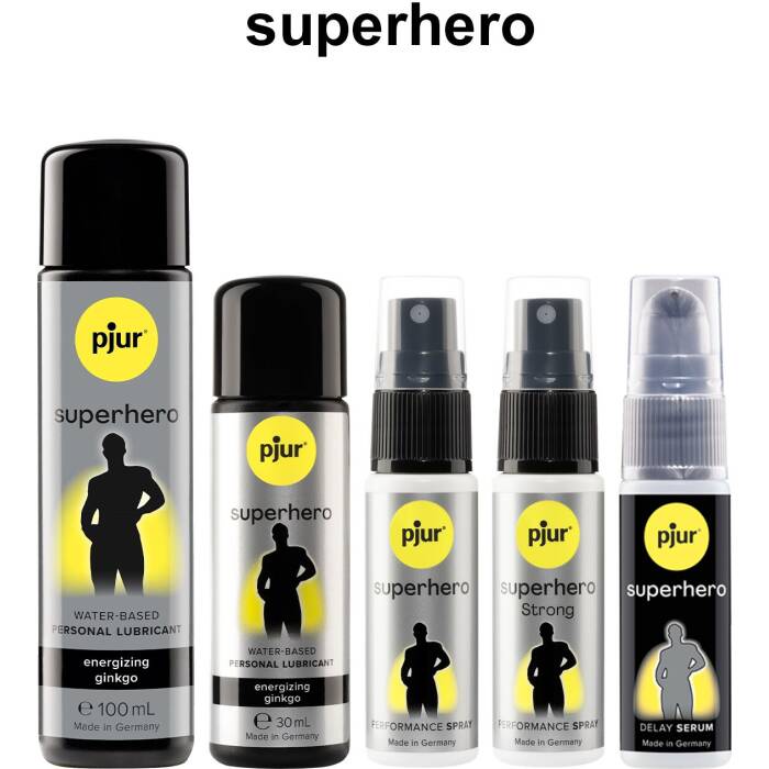 Пролонгувальний спрей pjur Superhero Strong Spray 20 ml, з екстрактом імбиру, всотується в шкіру