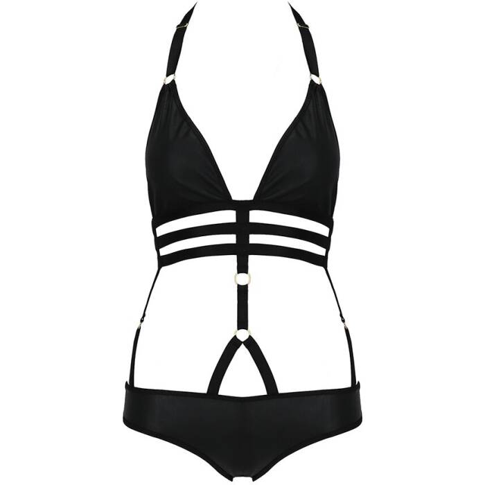 Боді монокіні під латекс Passion Exclusive LAMIS BODY L/XL, black