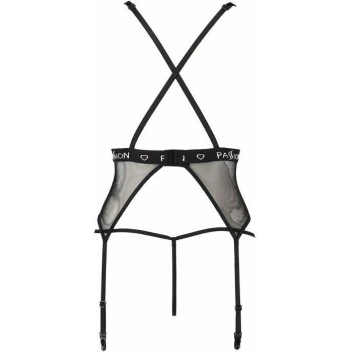 Напівпрозорий корсет Passion Exclusive MIRAJANE CORSET S/M, black