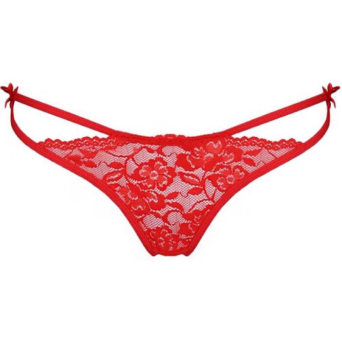 Трусики на зав'язочках з боків Passion Exclusive WARDA THONG L/XL, red