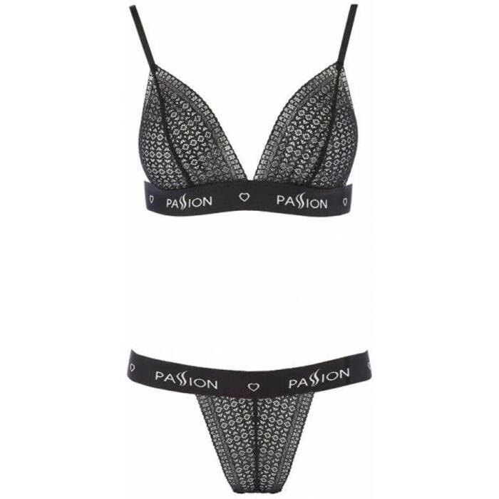 Комплект білизни Passion Exclusive GLAMISS SET XXL/XXXL, black