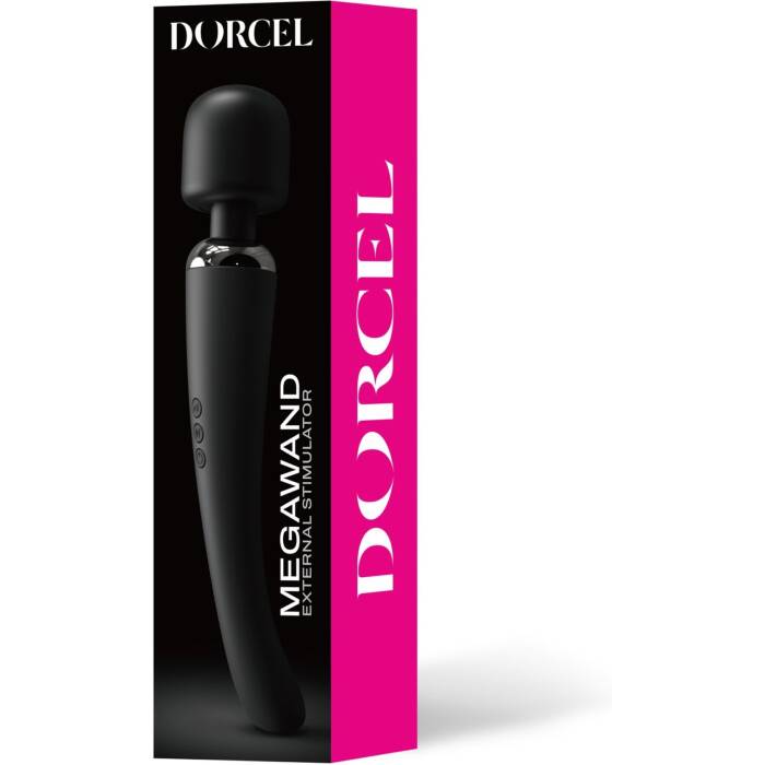 Потужний вібромасажер Dorcel Megawand Black перезаряджуваний, 160 режимів