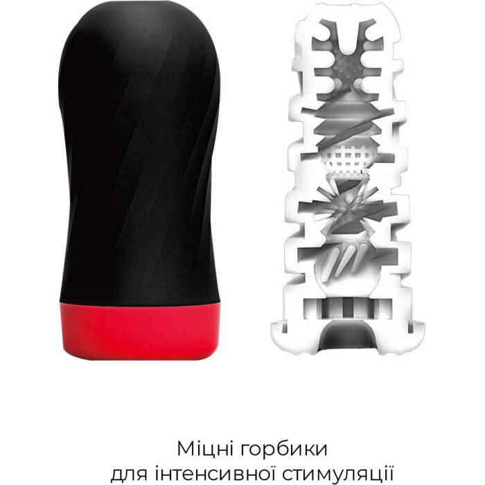 Мастурбатор Tenga Air-Tech Twist Tickle Red зі змінною тугістю обхвату, ефект глибокого мінету