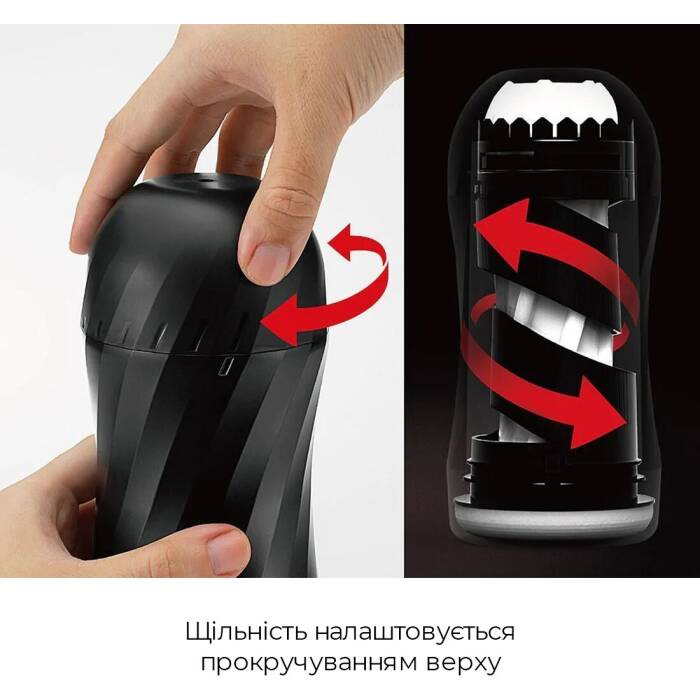 Мастурбатор Tenga Air-Tech Twist Tickle Red зі змінною тугістю обхвату, ефект глибокого мінету