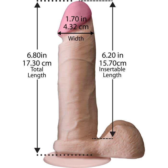 Фалоімітатор Doc Johnson The Realistic Cock 6 inch White – ULTRASKYN, Vack-U-Lock, діаметр 4,3 см