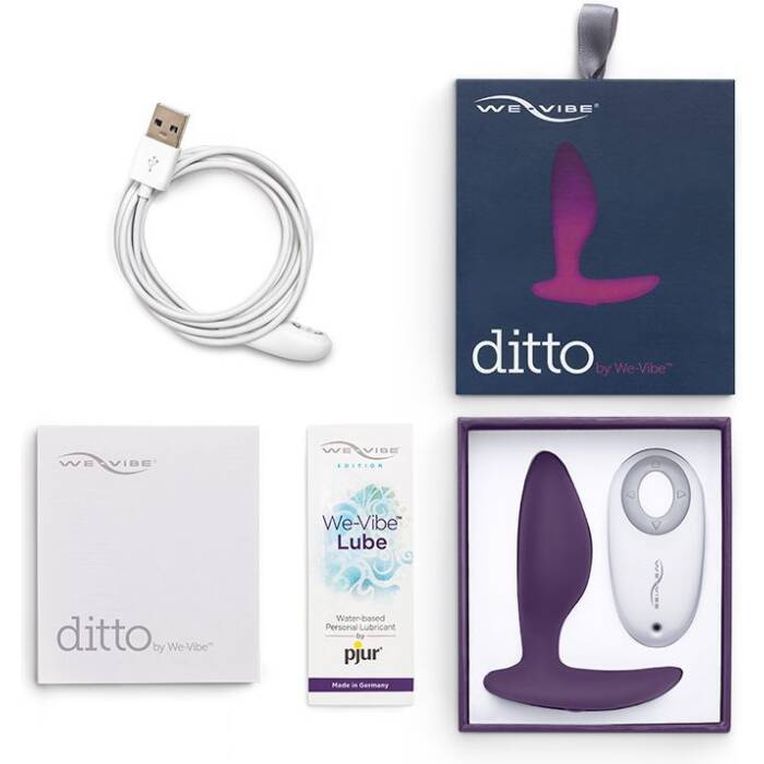 Анальна смарт-вібропробка We-Vibe Ditto Purple з пультом ДК