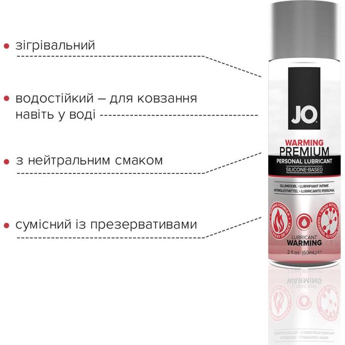 Лубрикант на силіконовій основі JO PREMIUM — WARMING (60 мл)