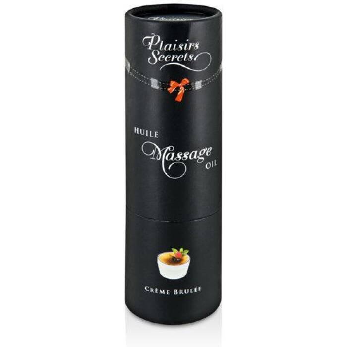 Масажна олія Plaisirs Secrets Creme Brulee (59 мл) з афродизіаками їстівна, подарункове паковання