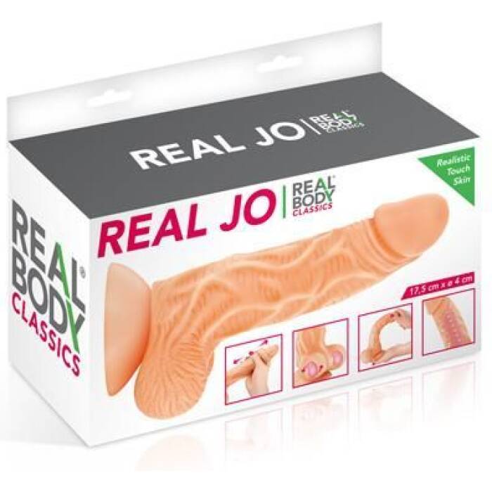 Фалоімітатор із рухомою крайньою плоттю Real Body — Real JO, діаметр 4 см, TPE