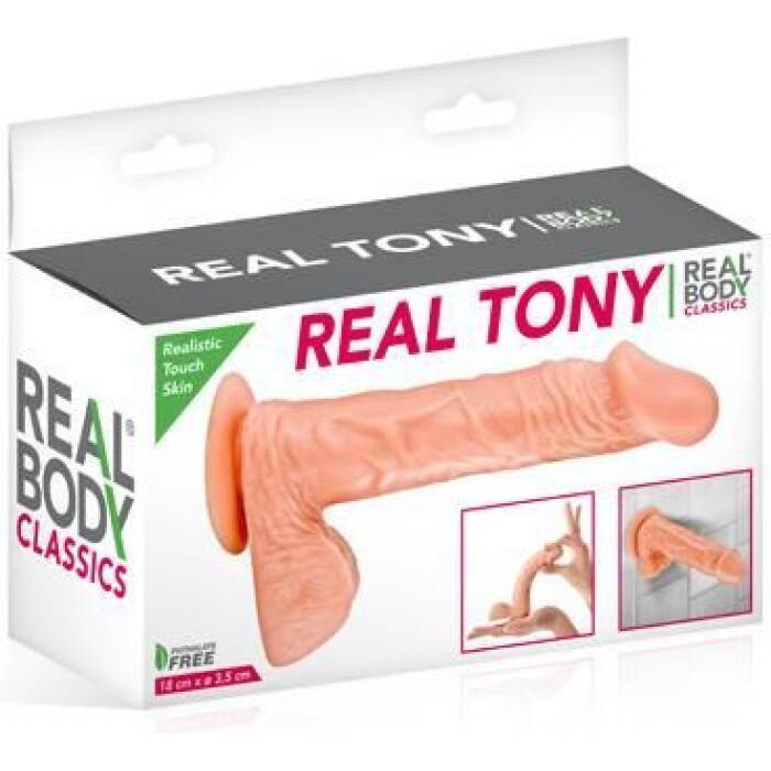 Фалоімітатор Real Body — Real Tony Flash, TPE, діаметр 3,5 см