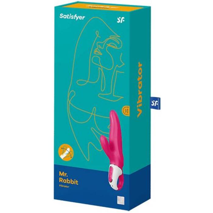 Потужний вібратор-кролик Satisfyer Vibes Mr. Rabbit, два мотори, литий силікон, 12 режимів роботи