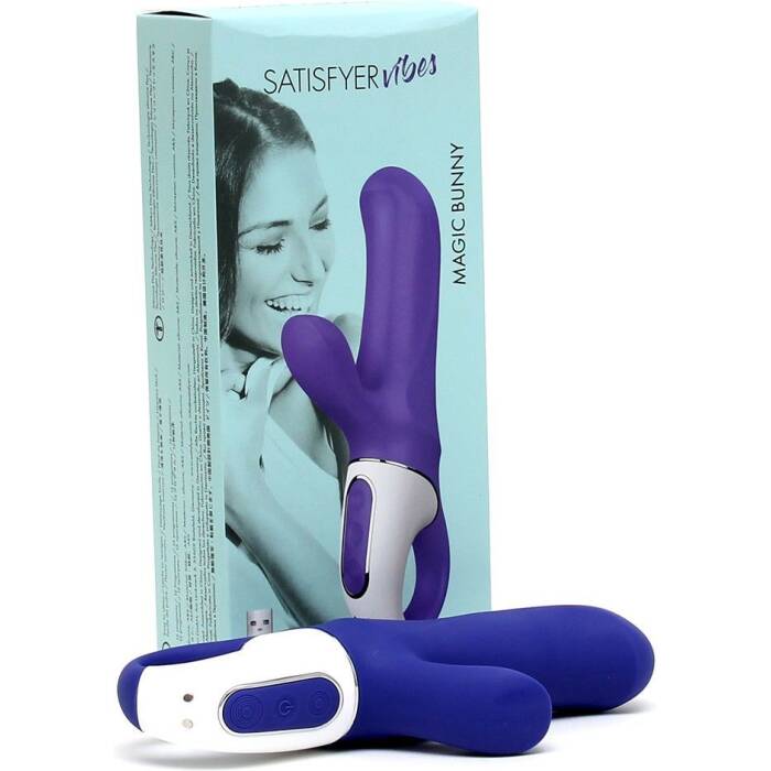 Потужний вібратор-кролик Satisfyer Vibes Magic Bunny, два мотори, литий силікон, 12 режимів роботи