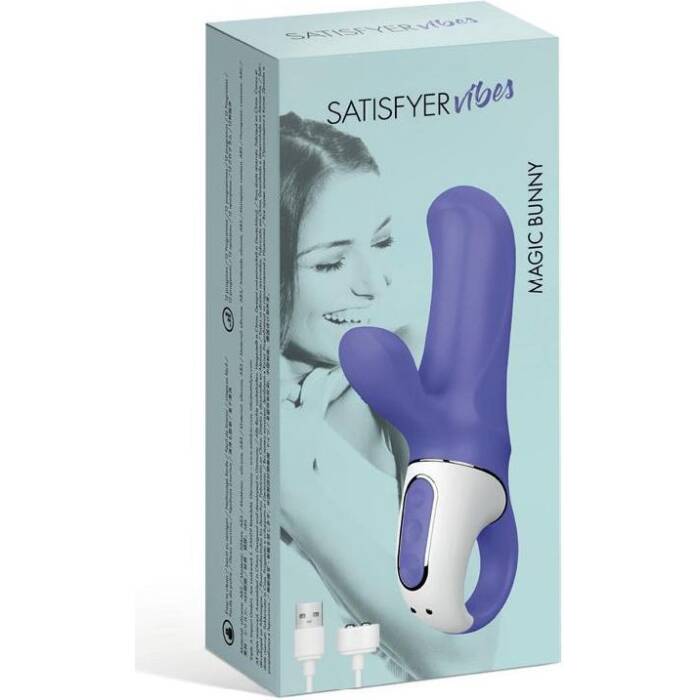 Потужний вібратор-кролик Satisfyer Vibes Magic Bunny, два мотори, литий силікон, 12 режимів роботи