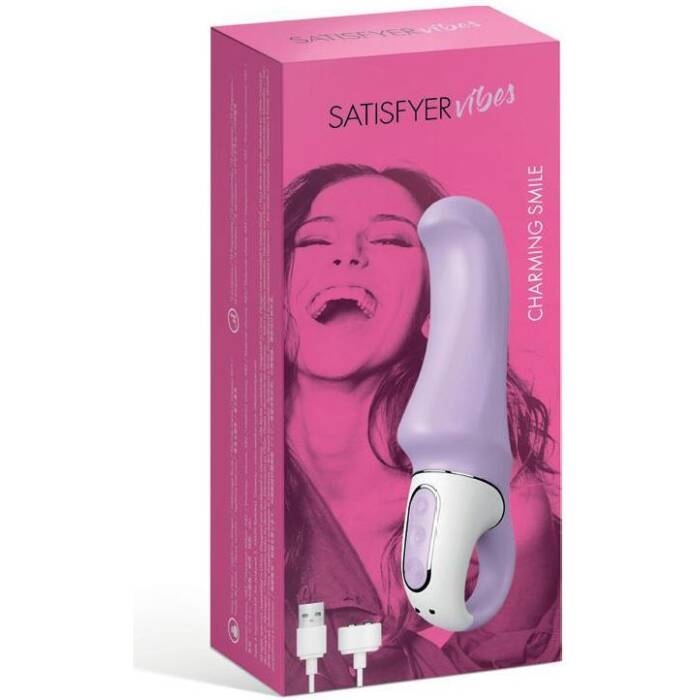 Потужний вібратор Satisfyer Vibes Charming Smile з гнучким стовбуром, літій силікон, 12 режимів