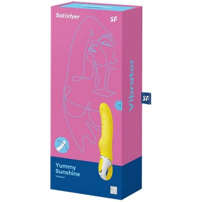 Потужний вібратор Satisfyer Vibes Yummy Sunshine з гнучким стовбуром і стимул. рельєфом, 12 режимів