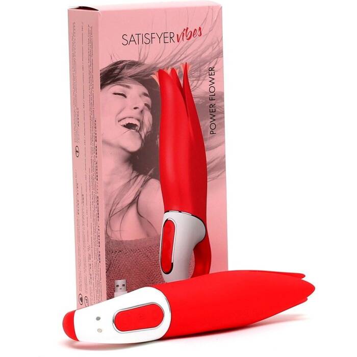 Потужний вібратор Satisfyer Vibes Flower Power з ніжними тремтливими пелюстками, 12 режимів роботи