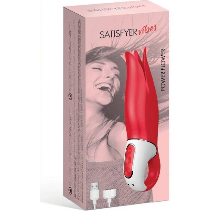 Потужний вібратор Satisfyer Vibes Flower Power з ніжними тремтливими пелюстками, 12 режимів роботи