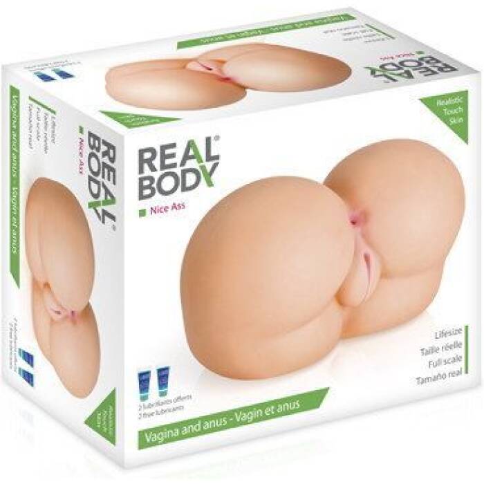 Мастурбатор-попка Real Body — Nice Ass, два входи: вагіна та попка