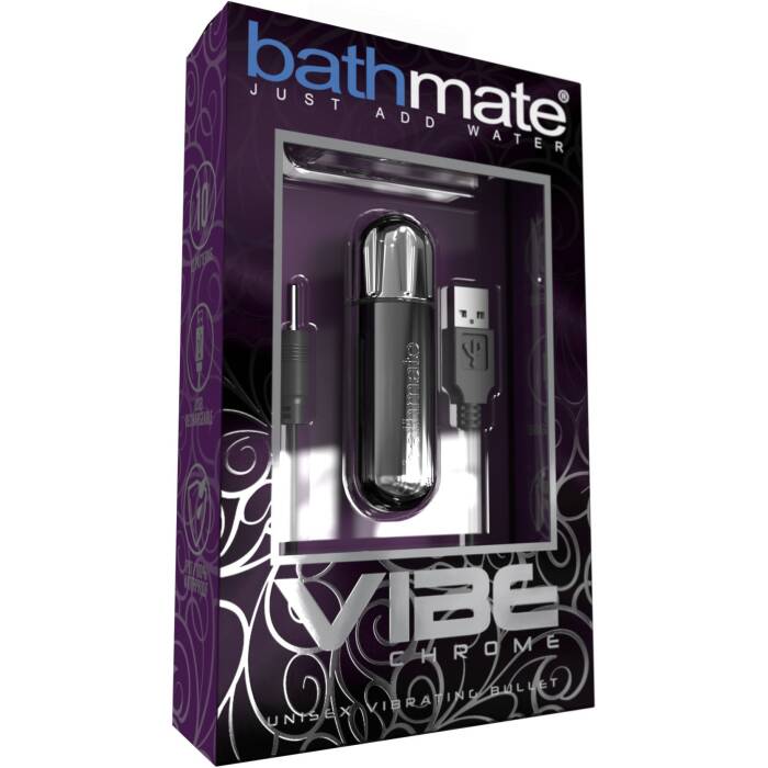 Вібропуля Bathmate Vibe Bullet Chrome, глибока потужна вібрація