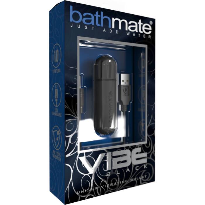 Вібропуля Bathmate Vibe Bullet Black, глибока потужна вібрація