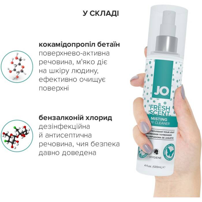 Засіб для чищення JO Fresh Scent Misting Toy Cleaner (120 мл) з ароматом свіжості