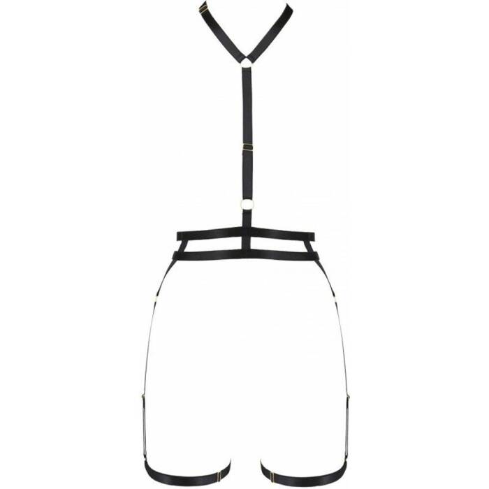 Портупея-стрепи з подвійним ремінцем Passion Exclusive DENIRA XXL/XXXL, black