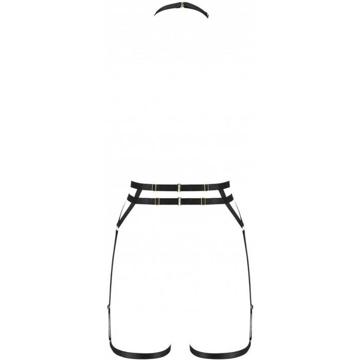 Портупея-стрепи з подвійним ремінцем Passion Exclusive DENIRA XXL/XXXL, black