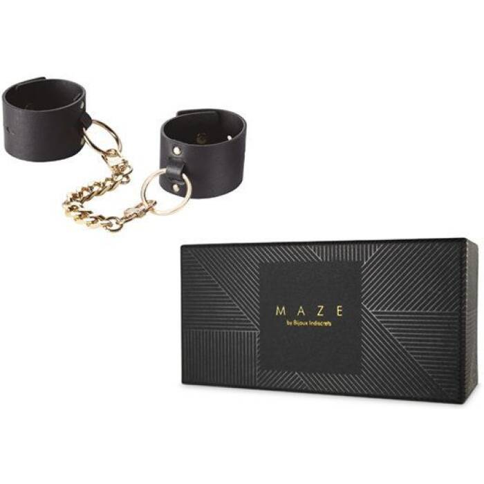 Наручники Bijoux Indiscrets MAZE — Wide Cuffs Black