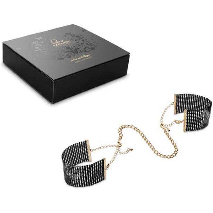 Наручники Bijoux Indiscrets Desir Metallique Handcuffs - Black, металеві, стильні браслети