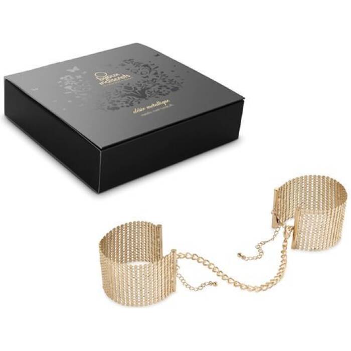Наручники Bijoux Indiscrets Desir Metallique Handcuffs - Gold, металеві, стильні браслети