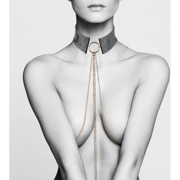 Намисто-комір Bijoux Indiscrets Desir Metallique Collar - Black