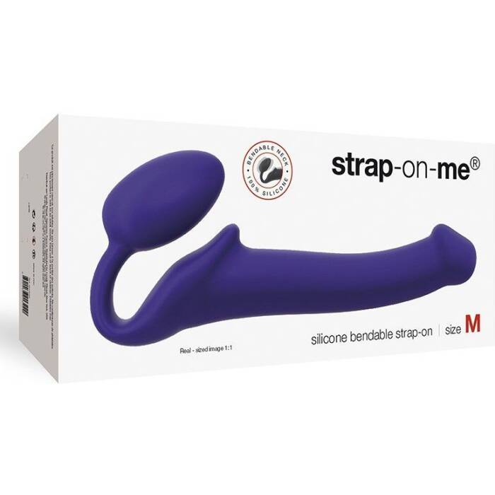 Безремінний страпон Strap-On-Me Violet M, повністю регульований, діаметр 3,3 см