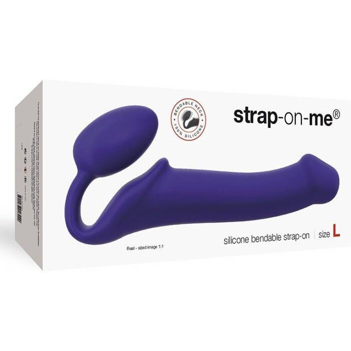 Безремінний страпон Strap-On-Me Violet L, повністю регульований, діаметр 3,7 см