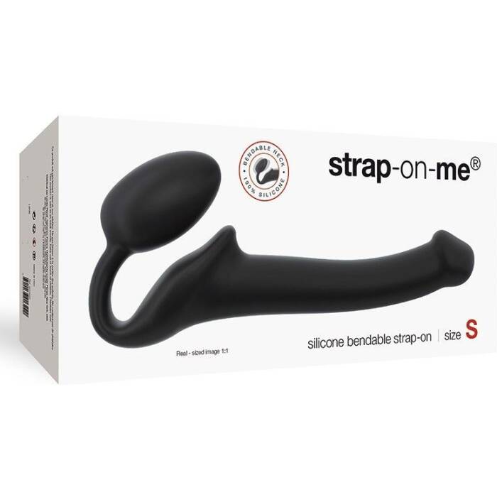 Безремінний страпон Strap-On-Me Black S, повністю регульований, діаметр 2,7 см