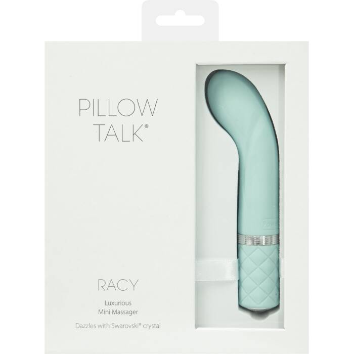 Розкішний вібратор Pillow Talk - Racy Teal з кристалом Сваровські для точки G, подарункове паковання